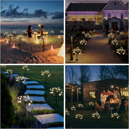 Waterdichte solar lichtslinger met bloesemtakjes voor balkon of terras