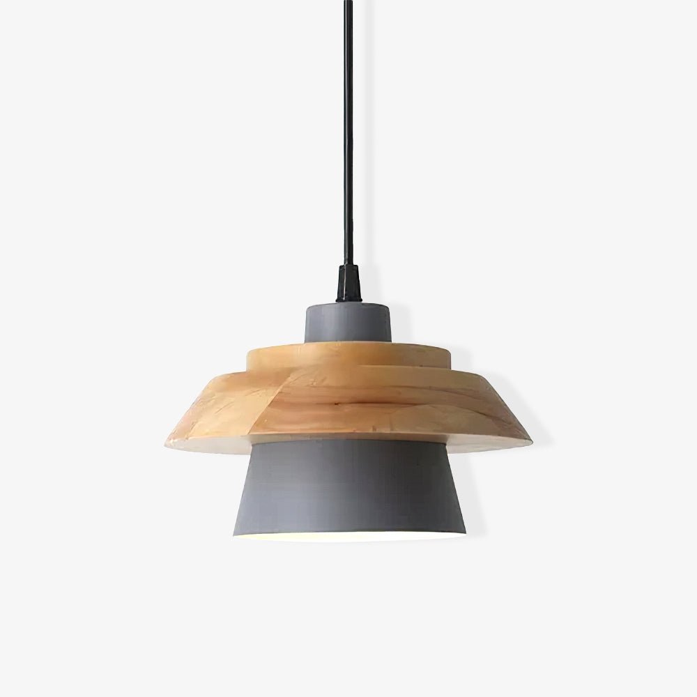 moderne hanglamp van steen en hout