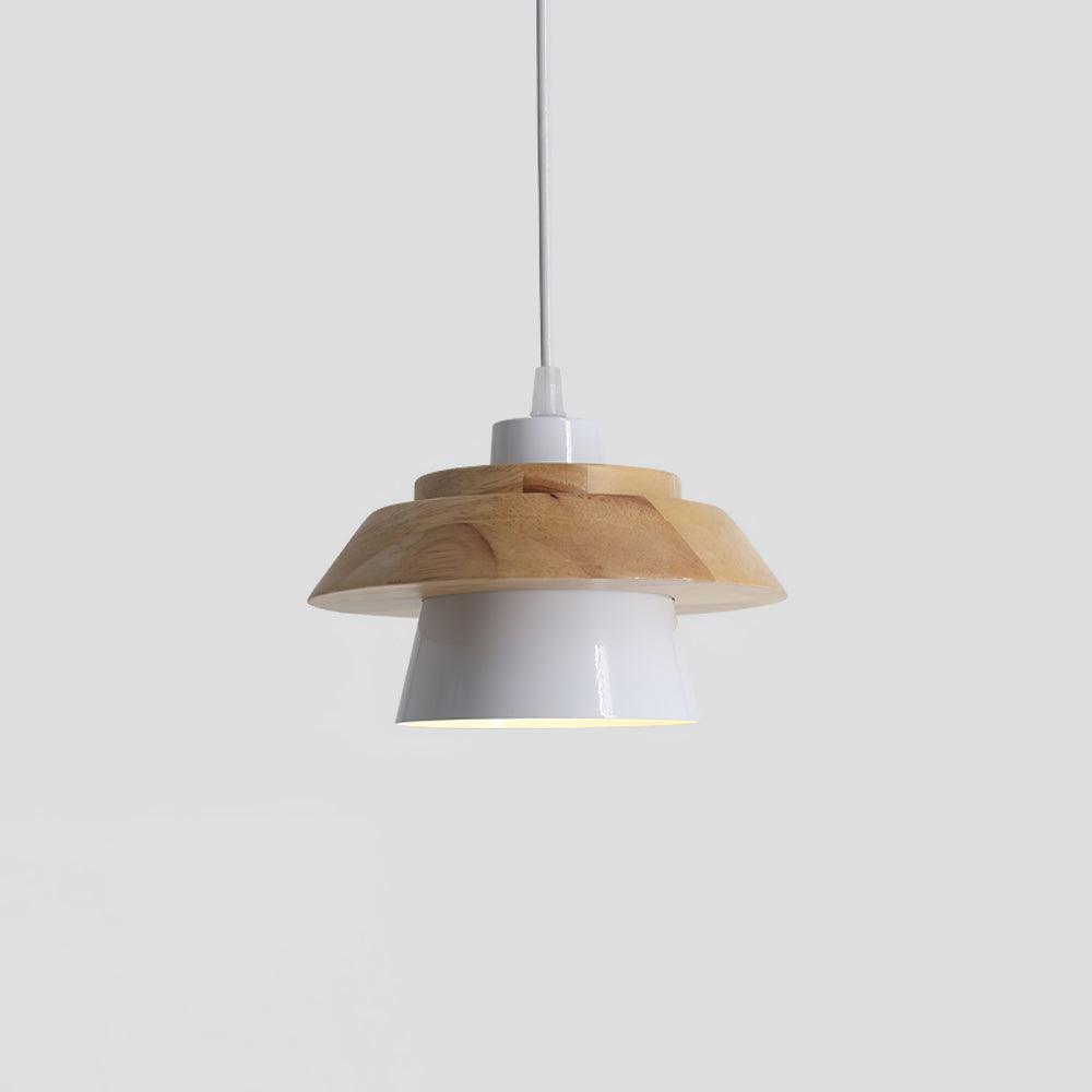 moderne hanglamp van steen en hout