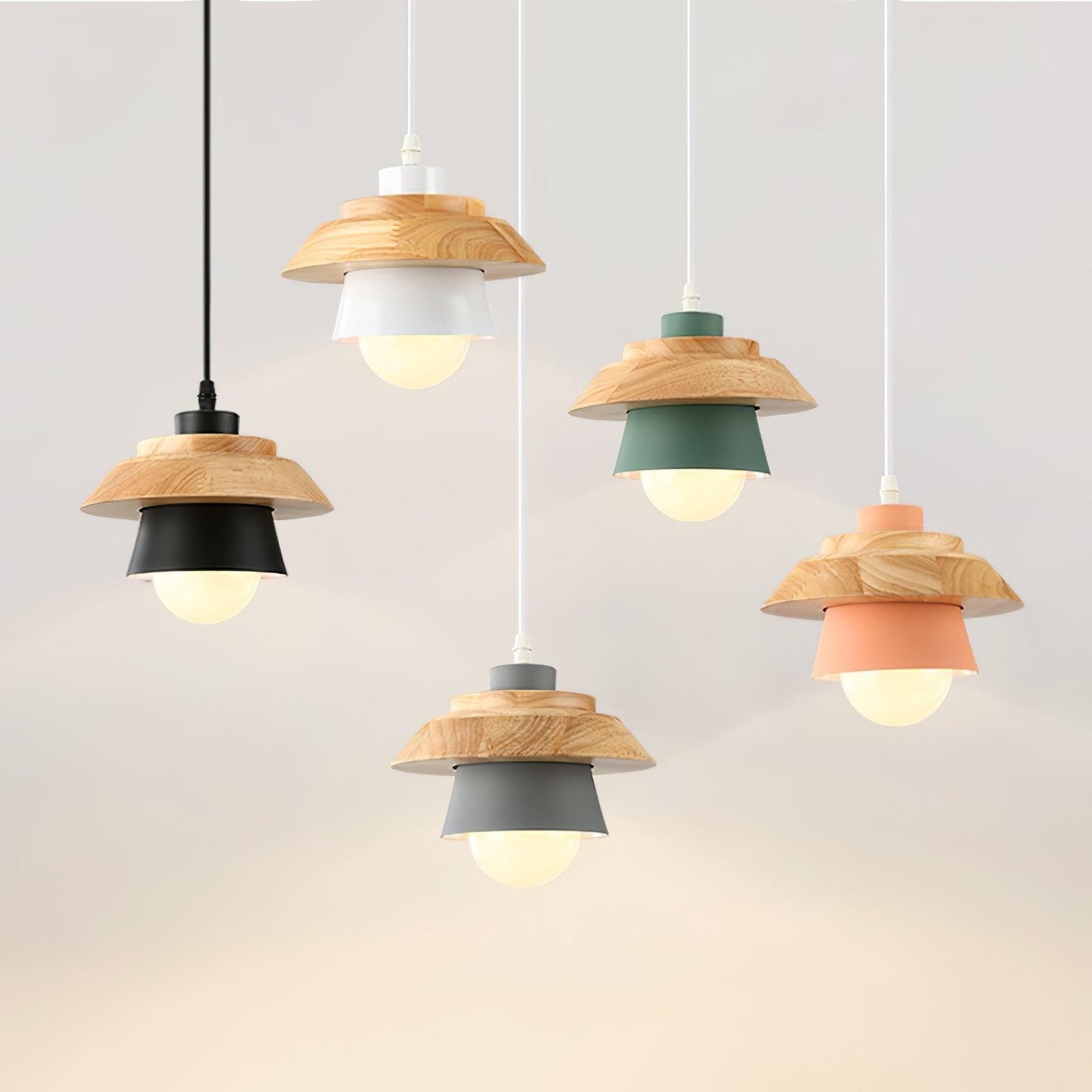 moderne hanglamp van steen en hout