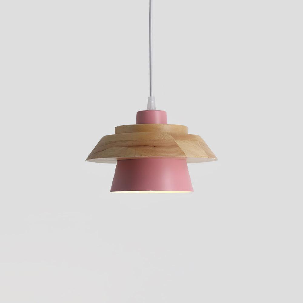 moderne hanglamp van steen en hout