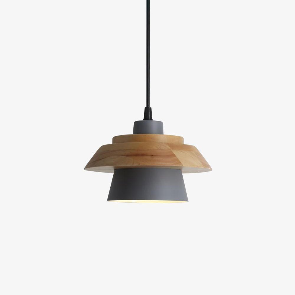 moderne hanglamp van steen en hout