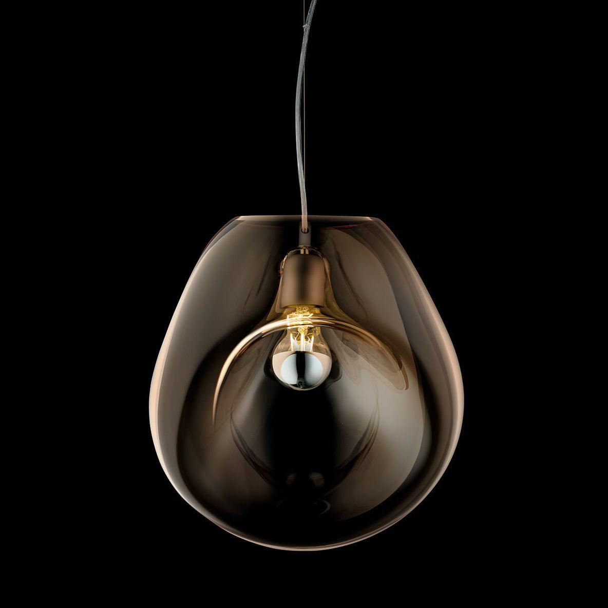 elegante hanglamp in de vorm van een waterdruppel