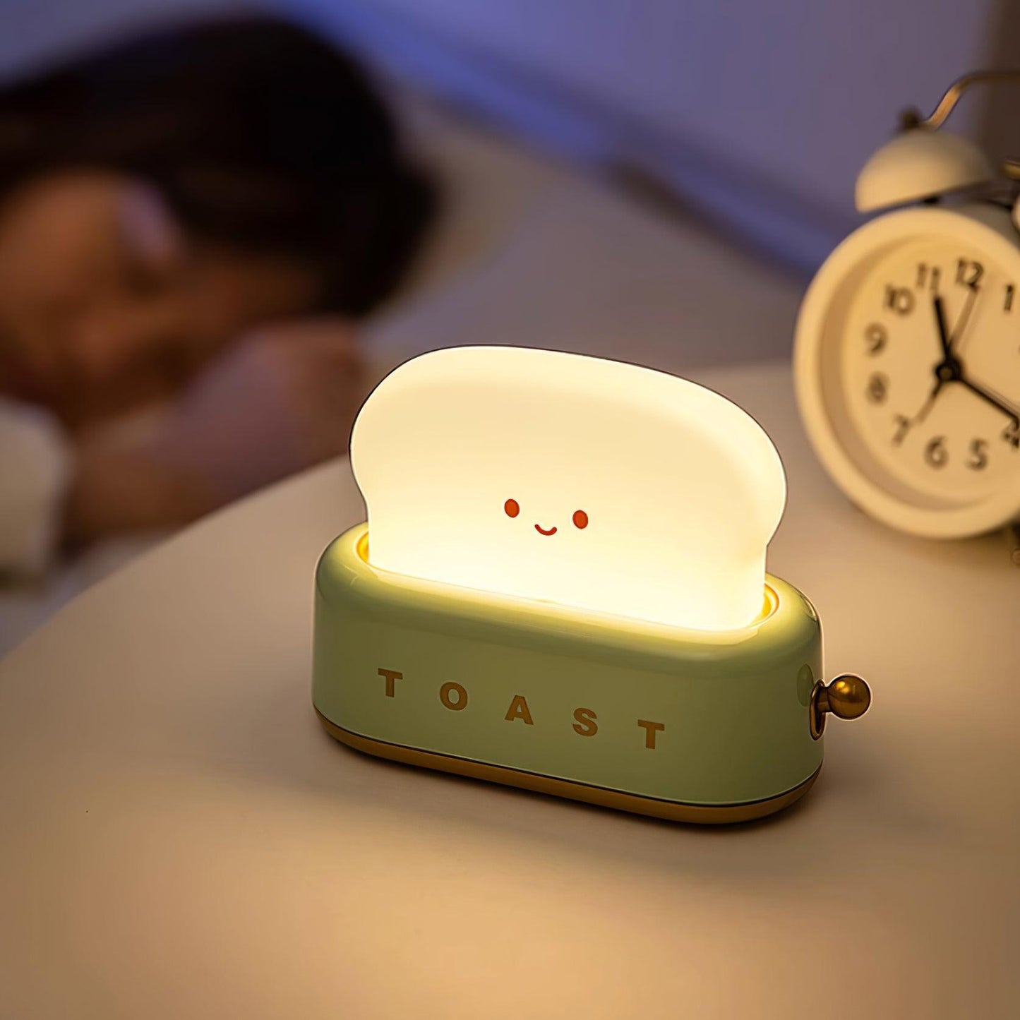 stylish toaster table lamp with built-in battery