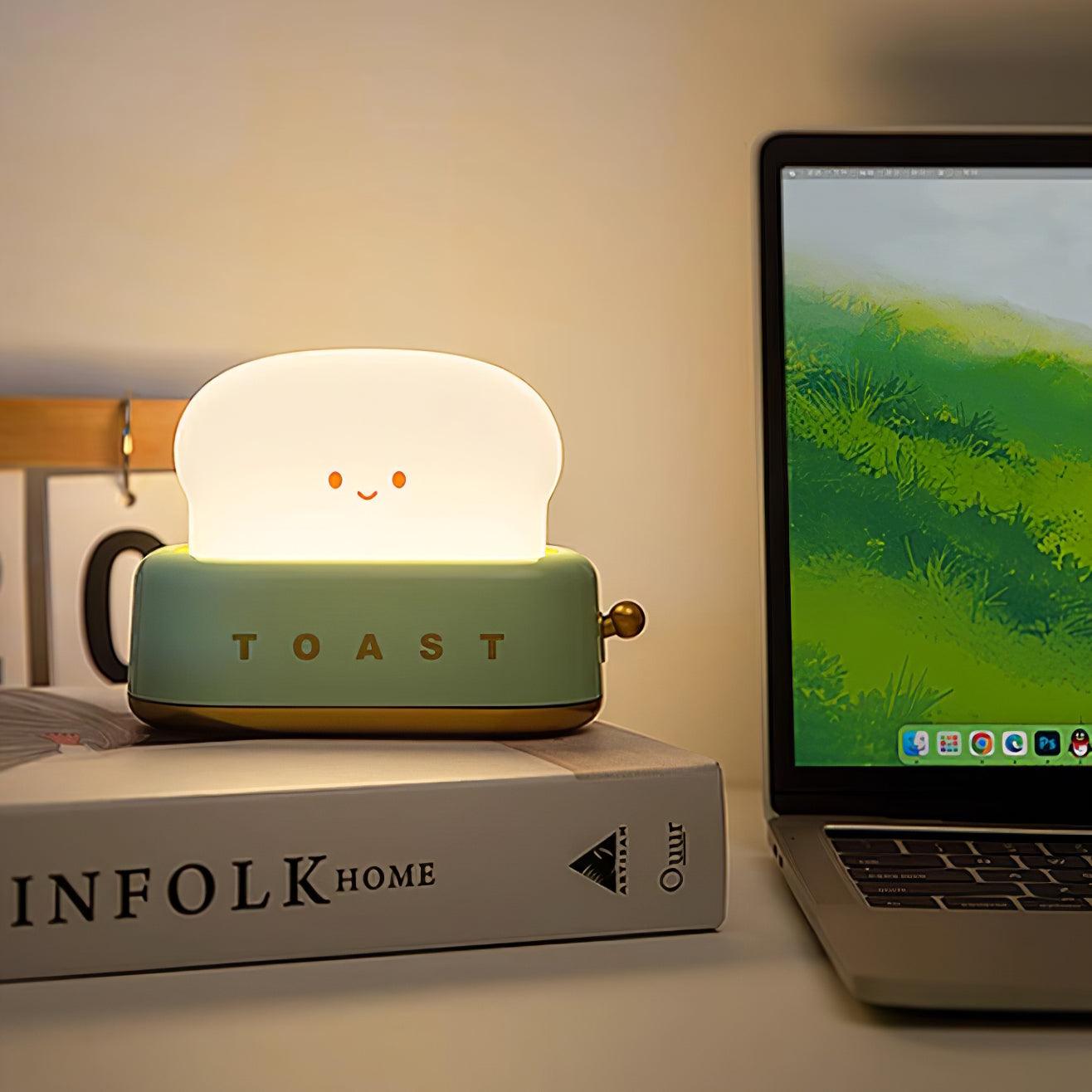 stylish toaster table lamp with built-in battery