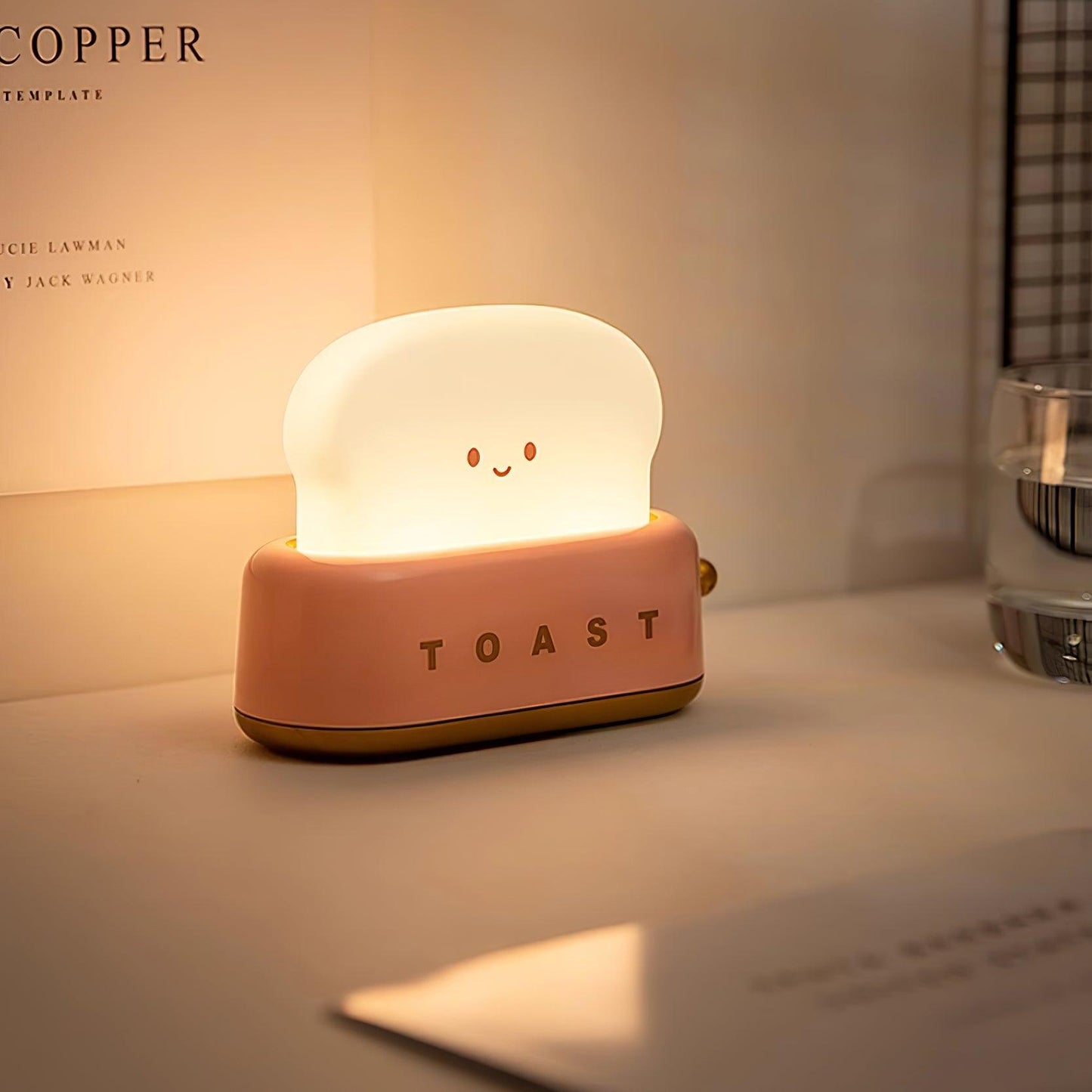 stylish toaster table lamp with built-in battery