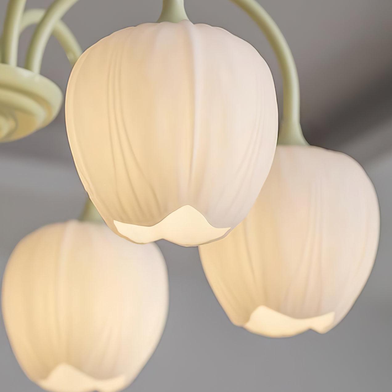 elegante tulp matcha kroonluchter voor een luxueuze sfeer