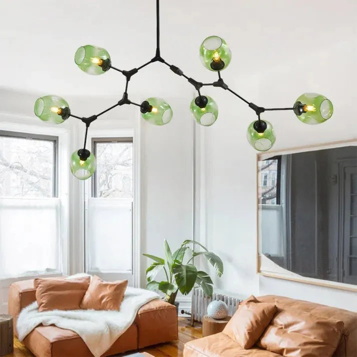 stijlvolle bifurcation bubbelglas sputnik kroonluchter voor een modern interieur