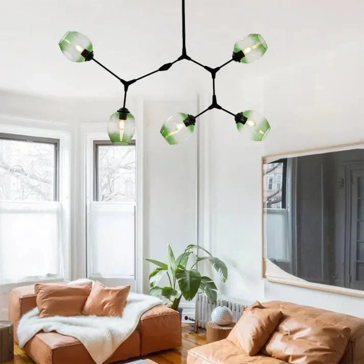 stijlvolle bifurcation bubbelglas sputnik kroonluchter voor een modern interieur