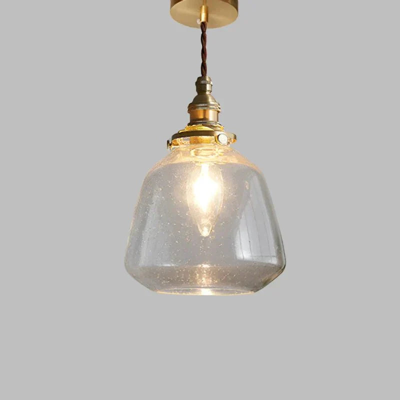 elegante glazen hanglamp met sprankelende kristallen