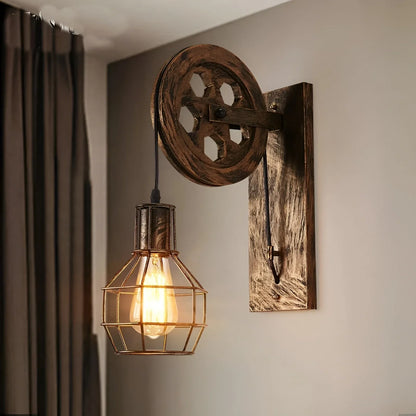 Industriële Wandlamp Metaal Glas LED