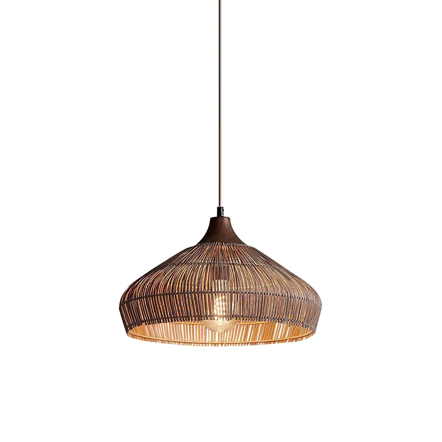 stijlvolle rotan hanglamp met rieten accenten