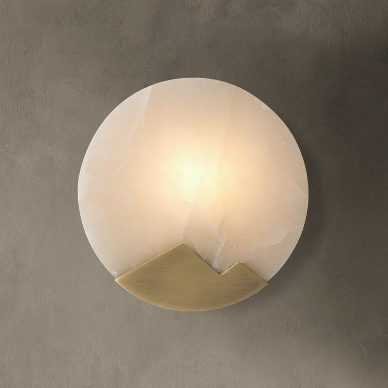 elegante scandinavische marmeren wandlamp in minimalistisch design