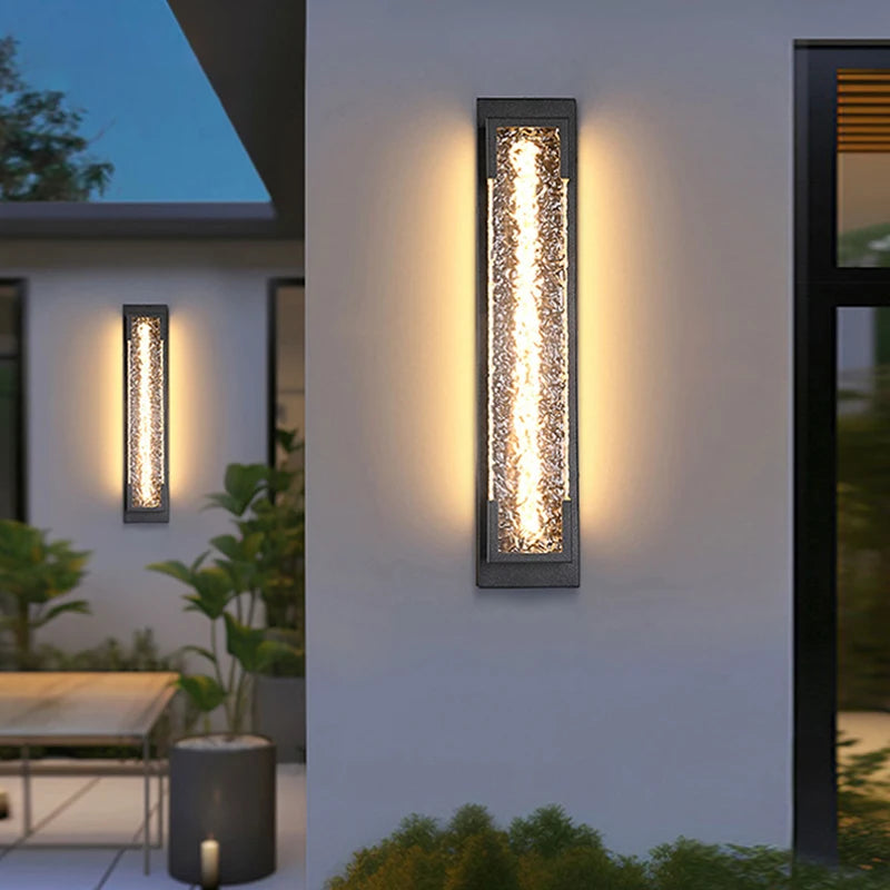 led cascade stalen wandlamp