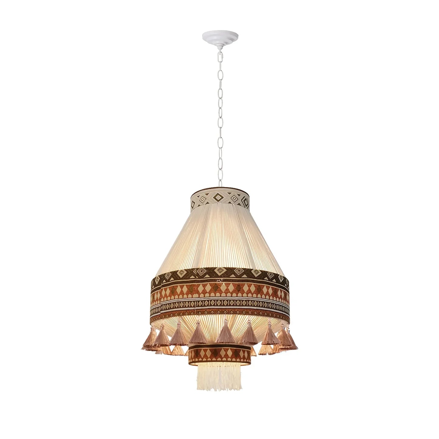 chic bohemian fringe pendant light