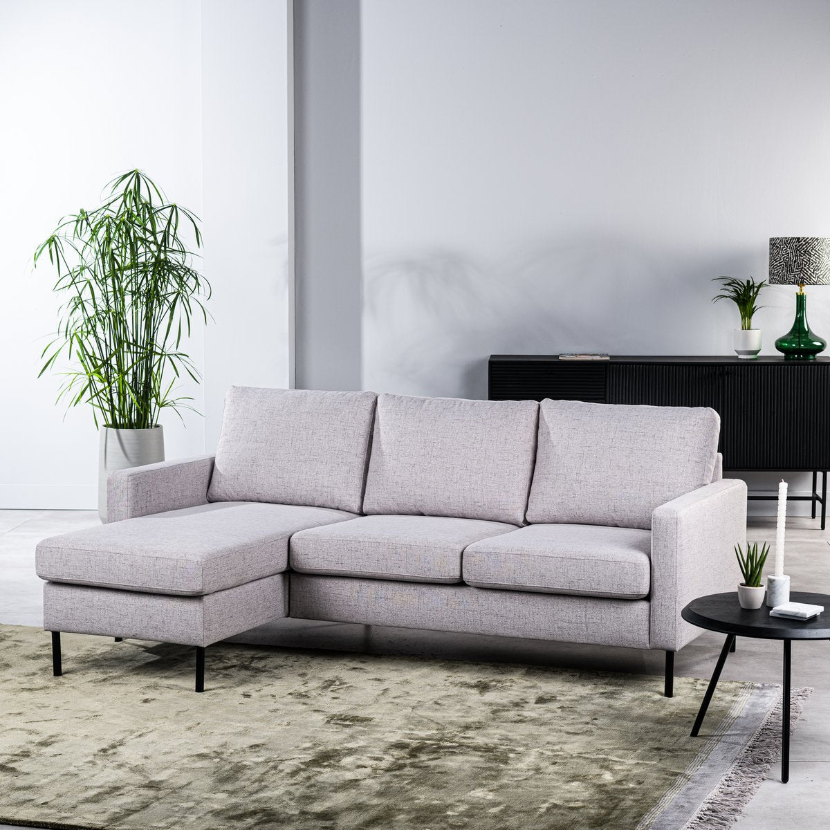 3 seater sofa cl l+r, valente fabric, v311 grey