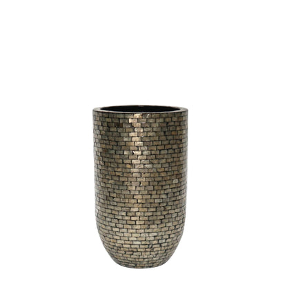 Adrija Champagne ronde poly shell bamboe pot M