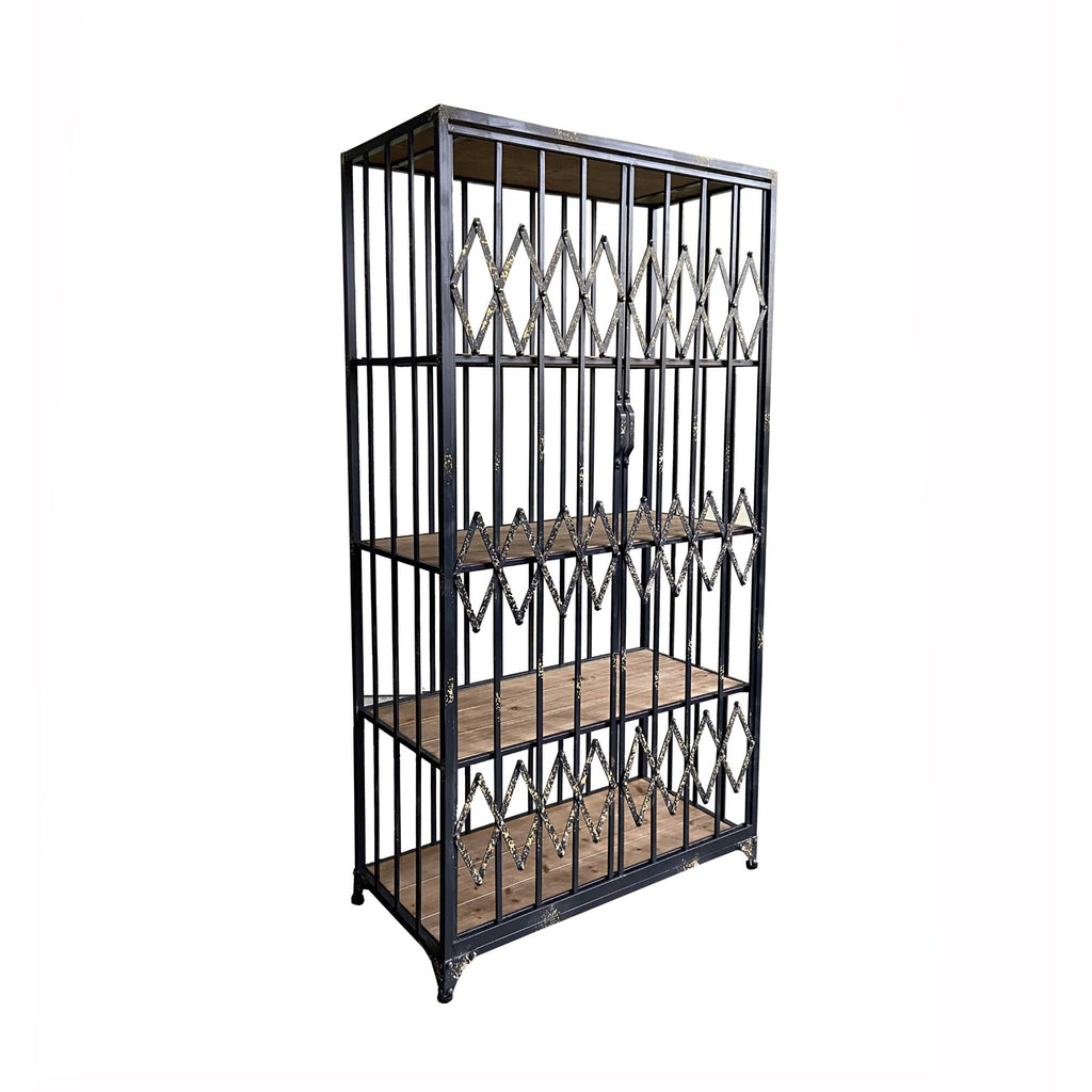 alivator cabinet metal and wooden shelf