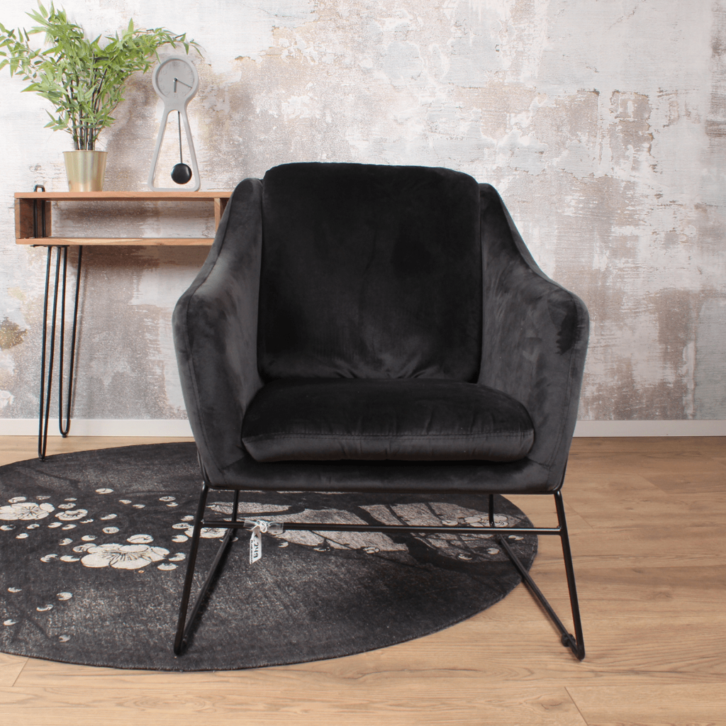 antonio armchair velvet black