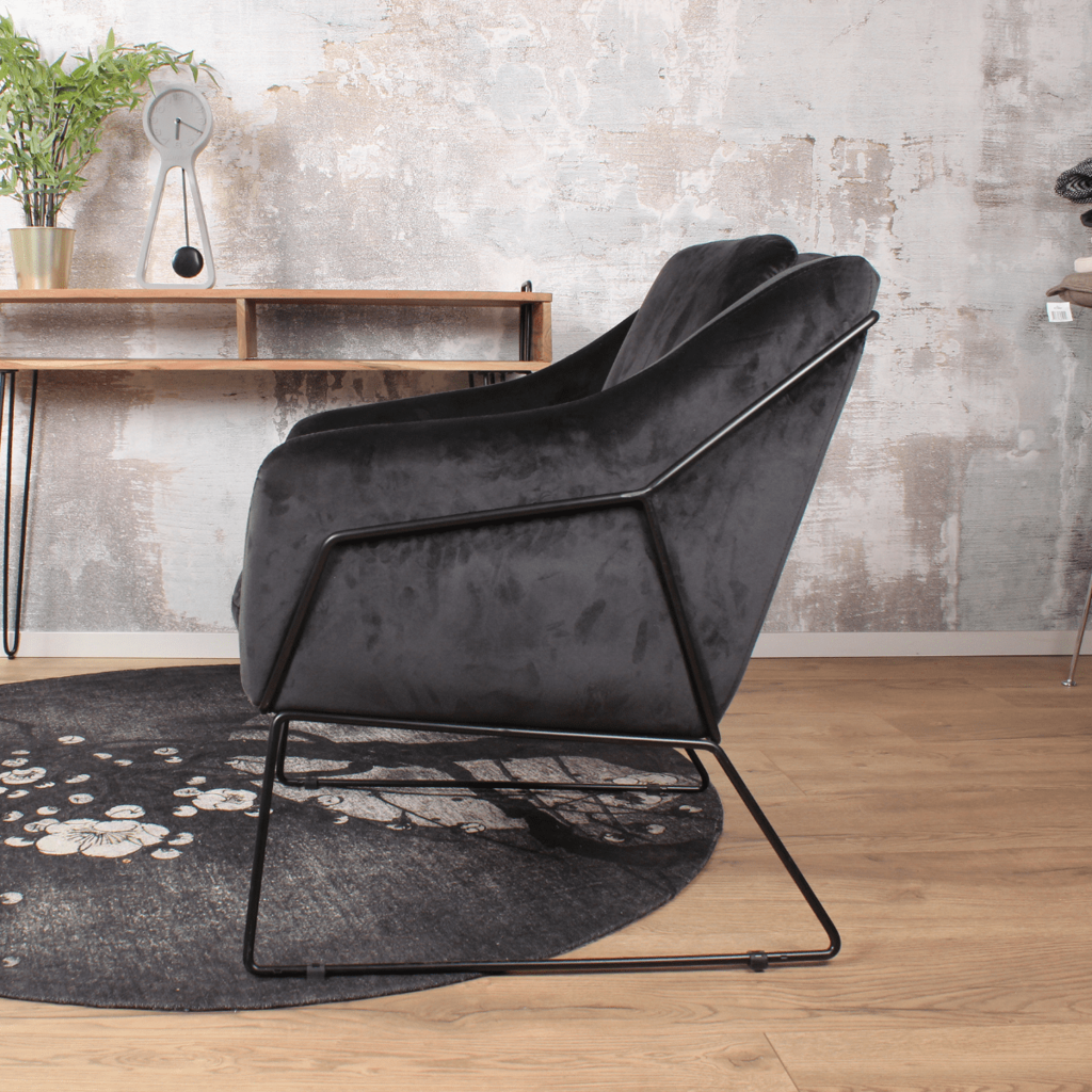 antonio armchair velvet black