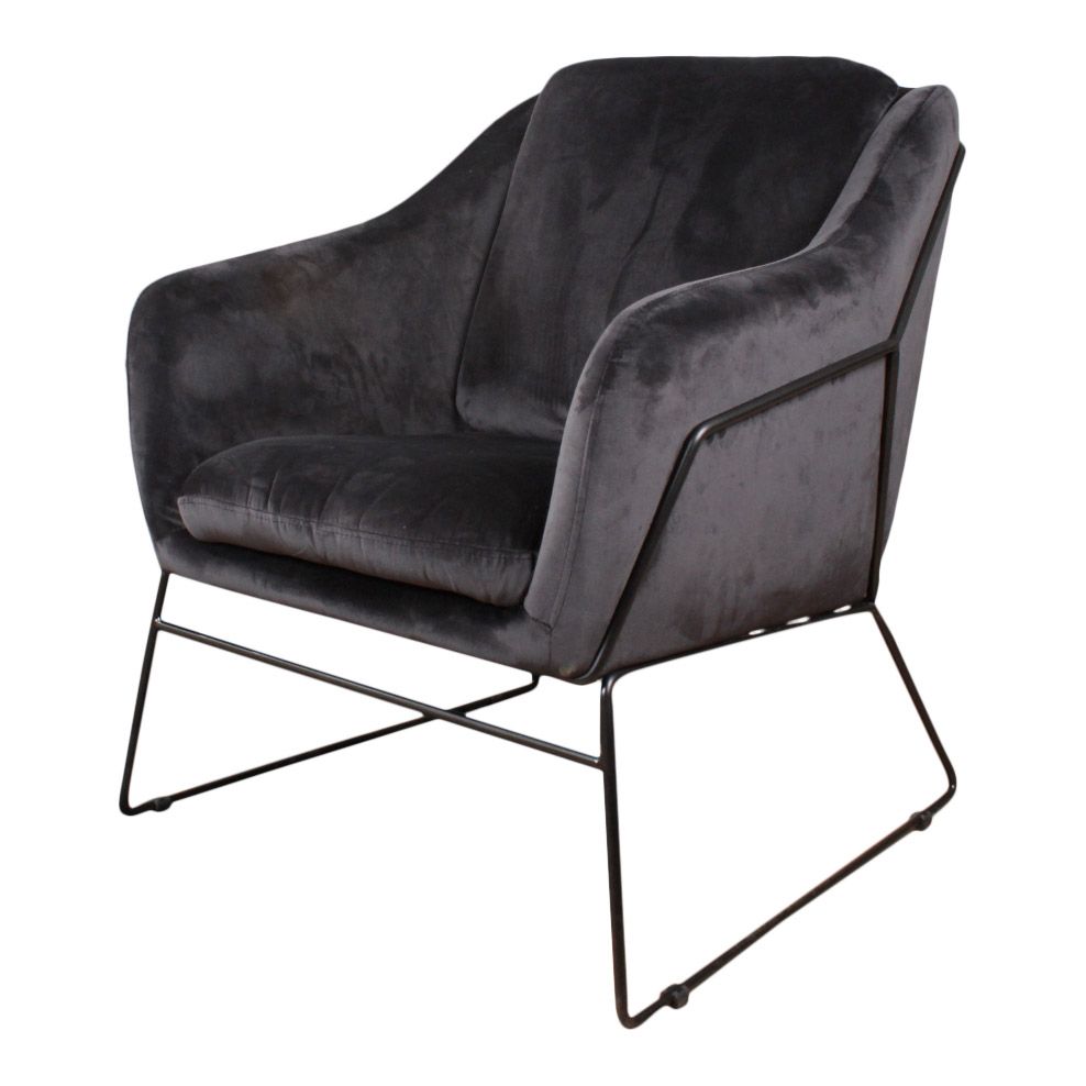 antonio armchair velvet black