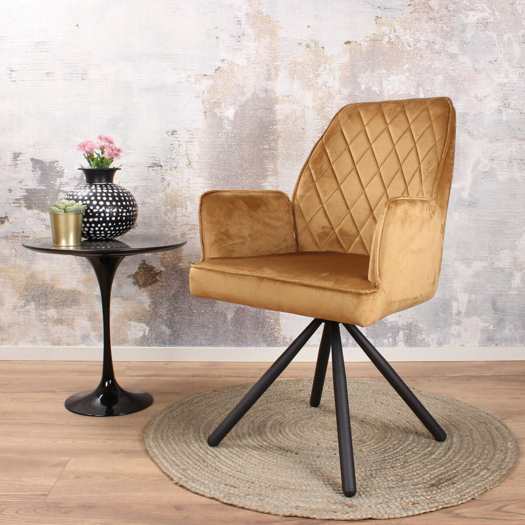 armchair lucio velvet gold