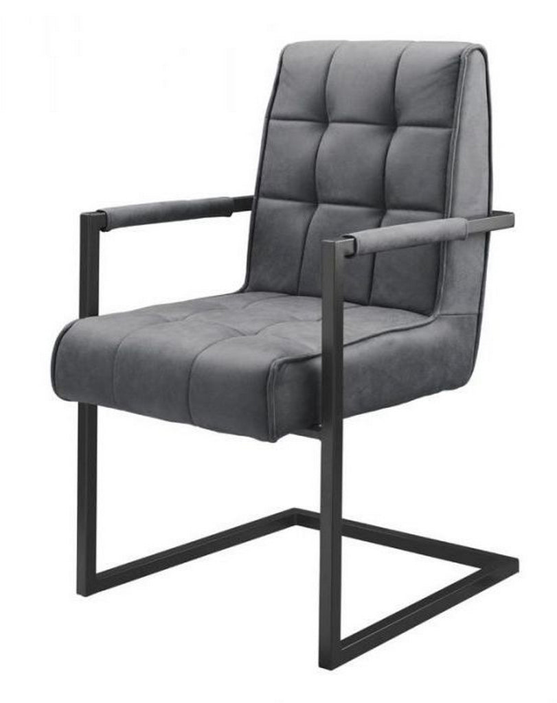 armchair patch black - fabric soft anthracite