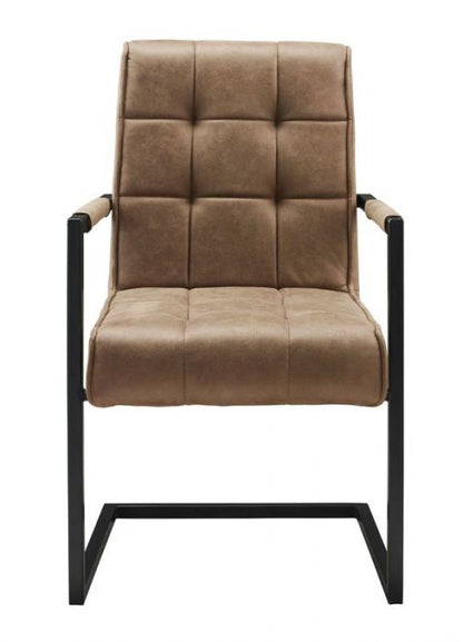 Armchair Patch black - Fabric Soft Cognac