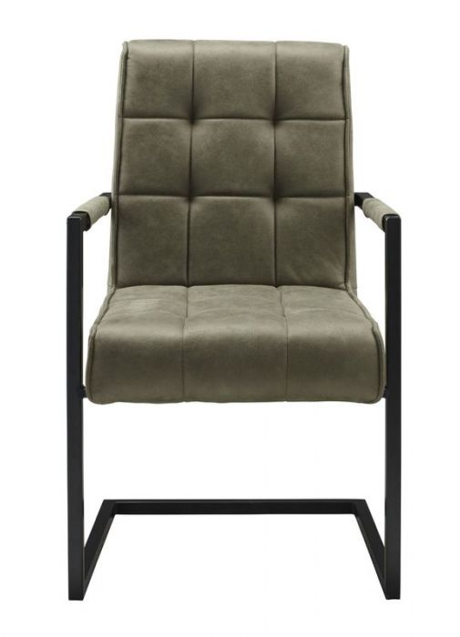 armchair patch black - fabric soft green