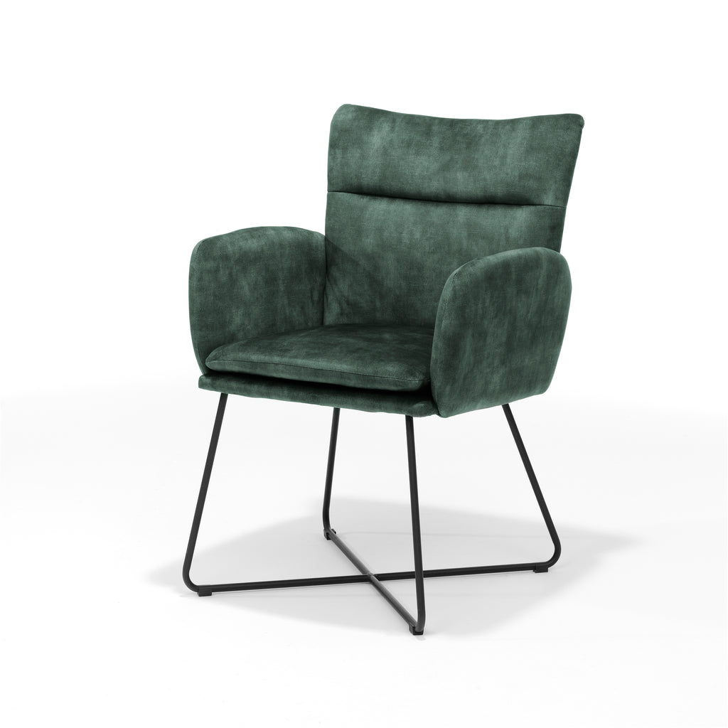 armchair sense black - aurora velours hunter