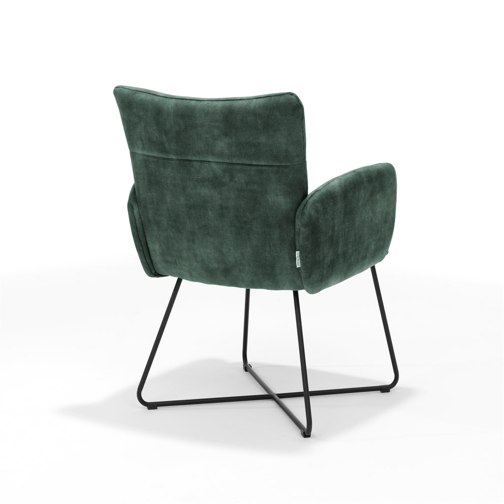 armchair sense black - aurora velours hunter