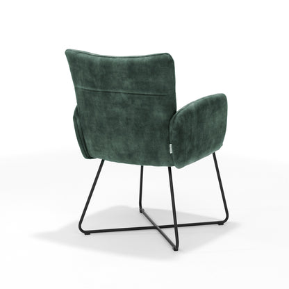 Armchair Sense black - Aurora Velours Hunter