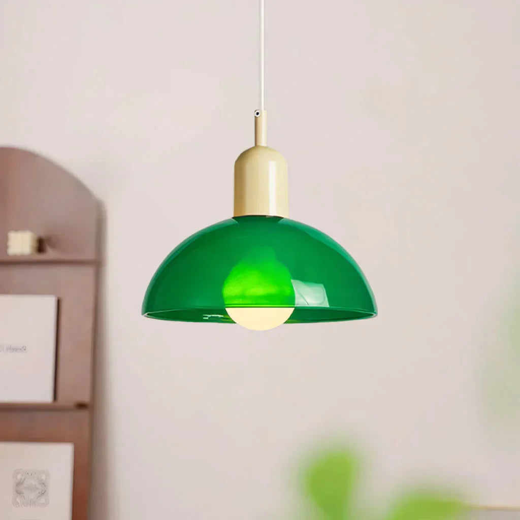 auroravibrant colorful bowl pendant light