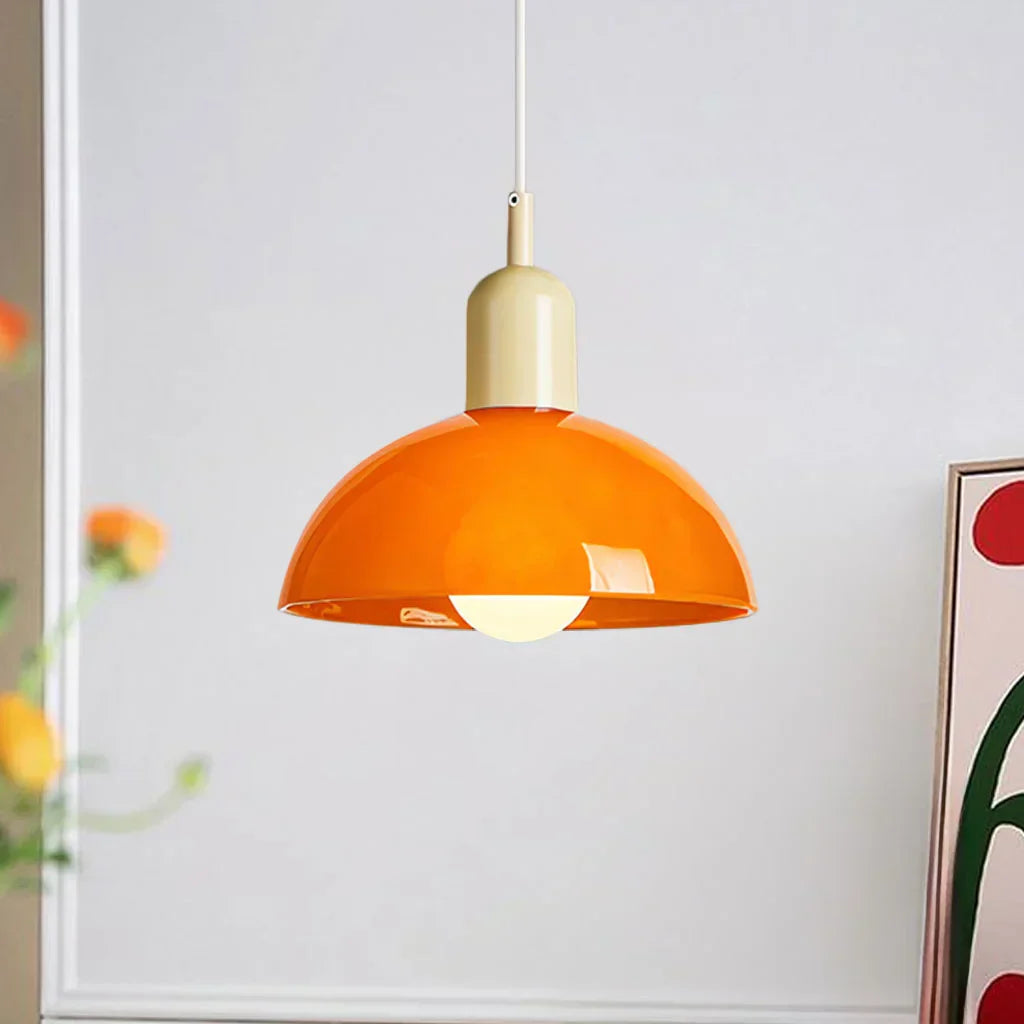 auroravibrant colorful bowl pendant light