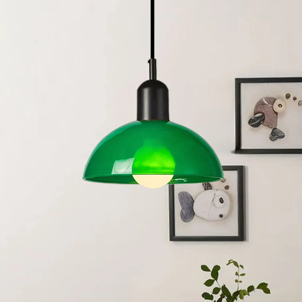 auroravibrant colorful bowl pendant light