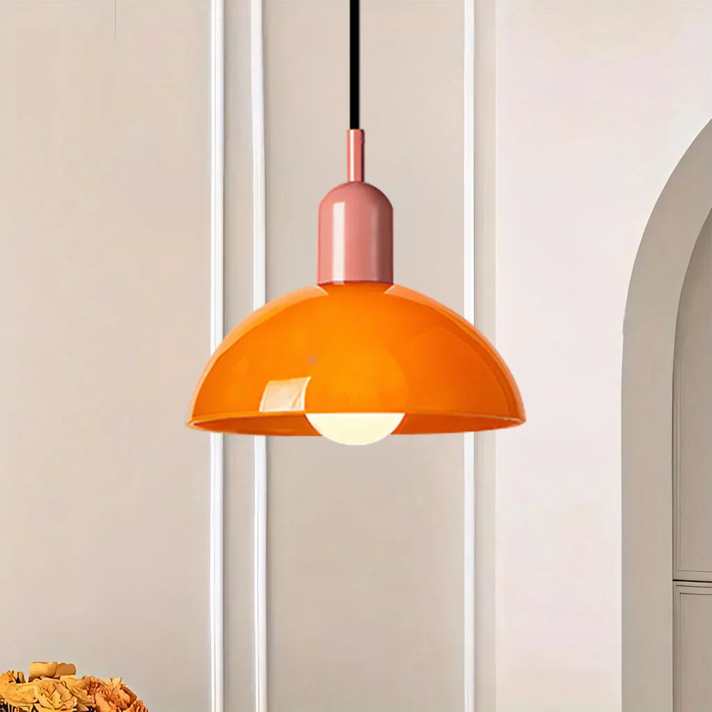 auroravibrant colorful bowl pendant light