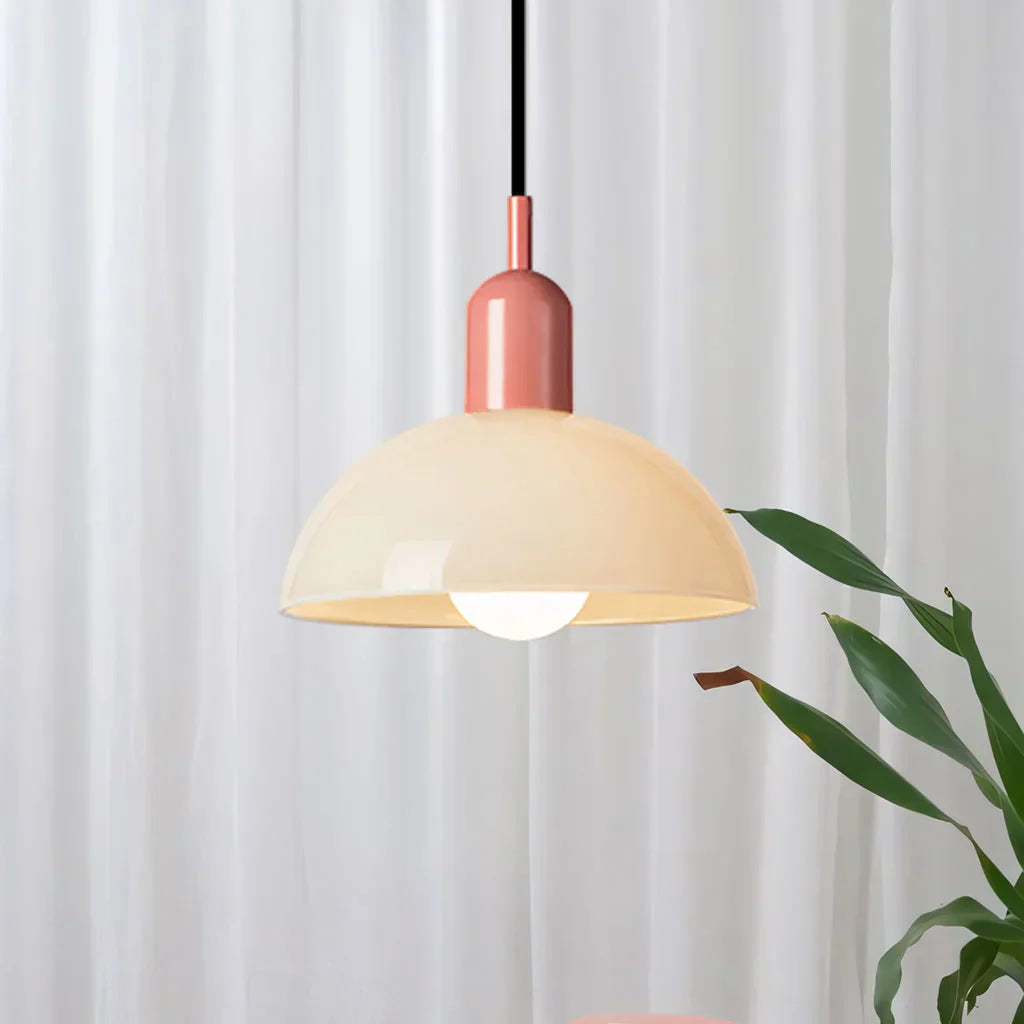 auroravibrant colorful bowl pendant light