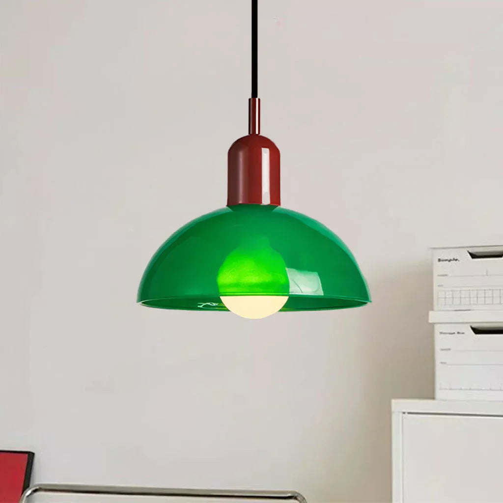 auroravibrant colorful bowl pendant light