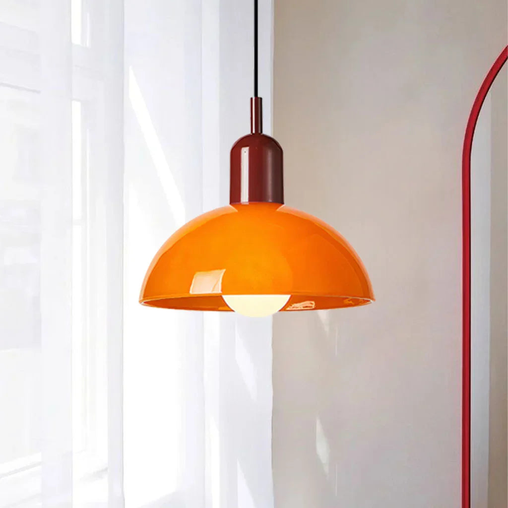 auroravibrant colorful bowl pendant light