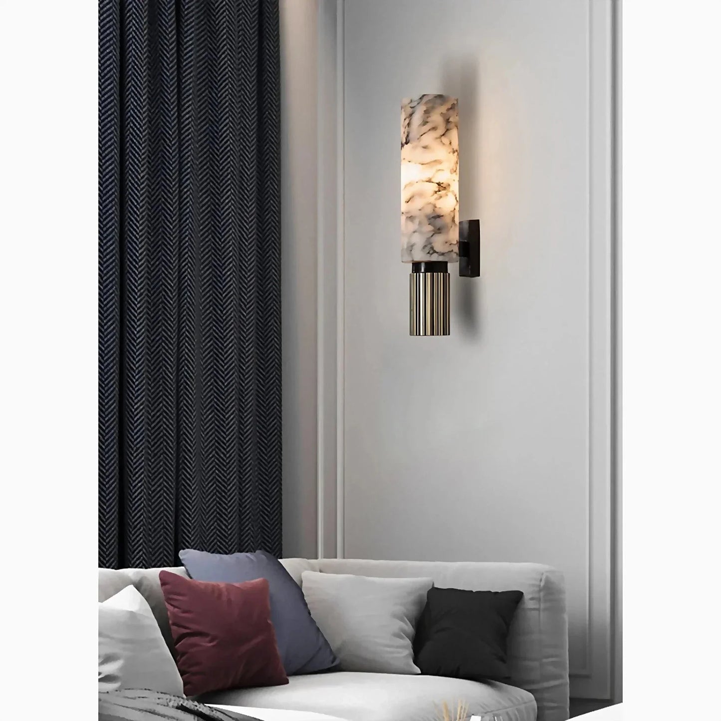 elegante marmeren wandlamp voor een luxe sfeer