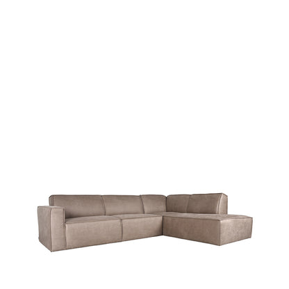 LABEL51 Sofa Kay - Taupe - Microfiber - 2-Seater + Corner + 2-Seater