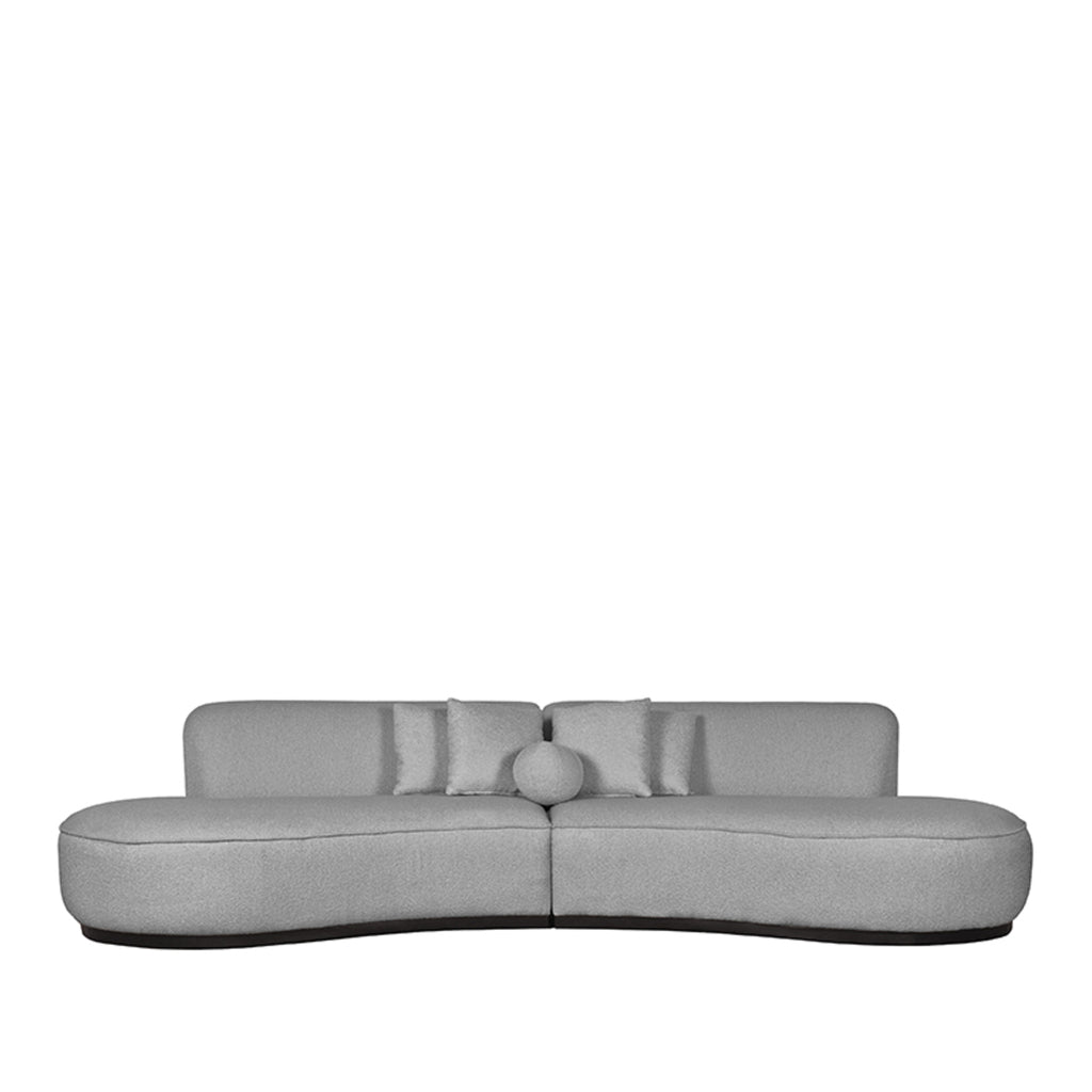 label51 bank mori - grey - boucle - 4-seater