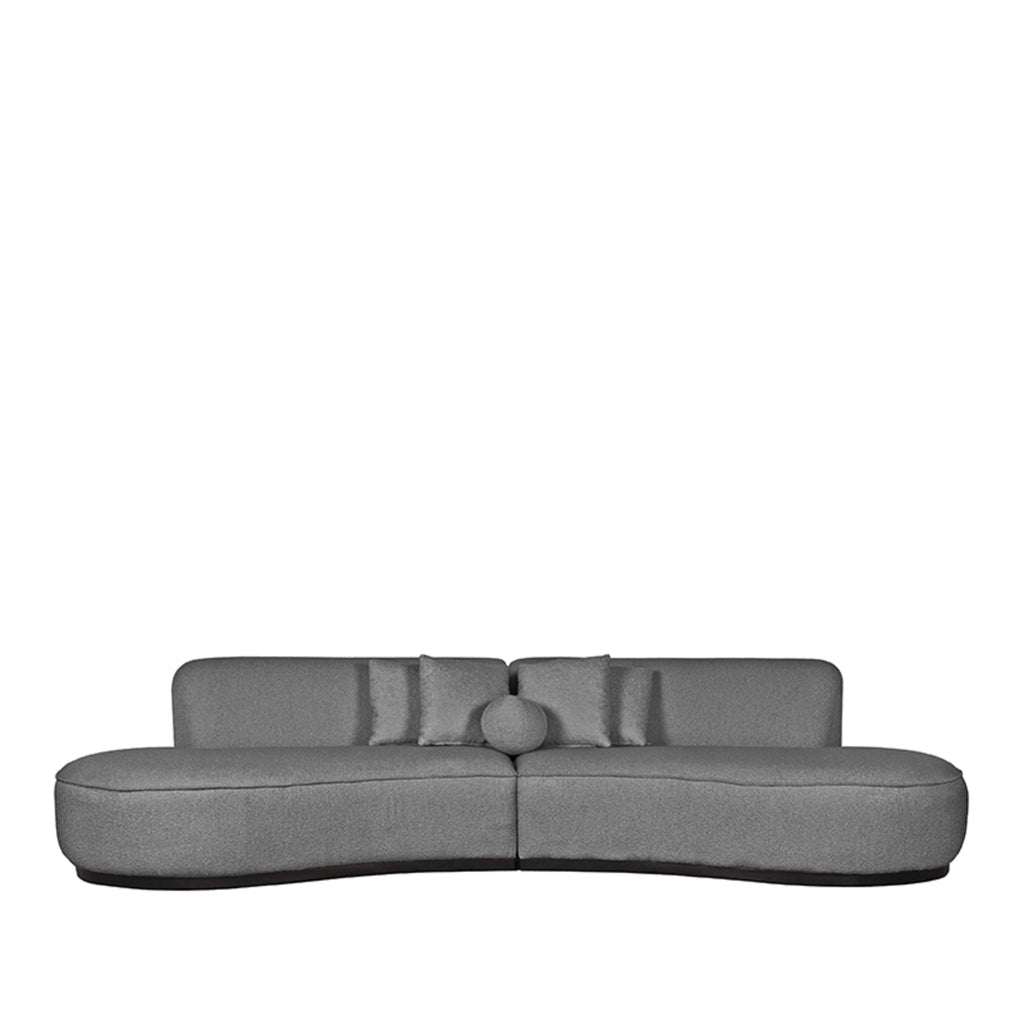 label51 bank mori - grey - boucle - 4-seater