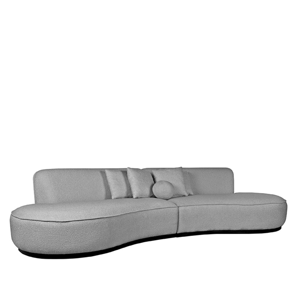 label51 bank mori - grey - boucle - 4-seater