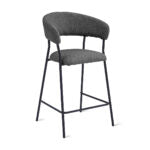 bar stool ava - bouclé anthracite