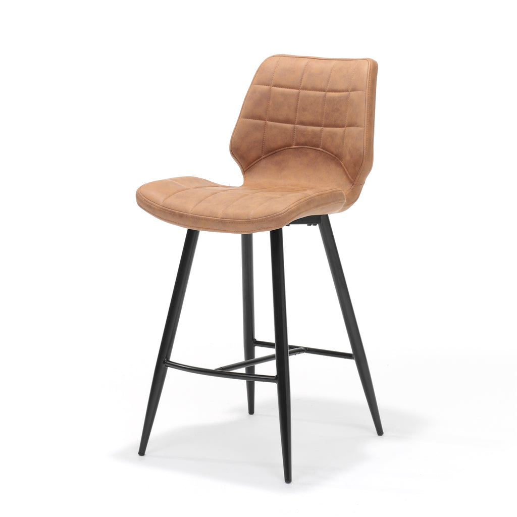 bar stool borgo black fabric soft cognac -&gt; bar stool borgo black fabric soft cognac