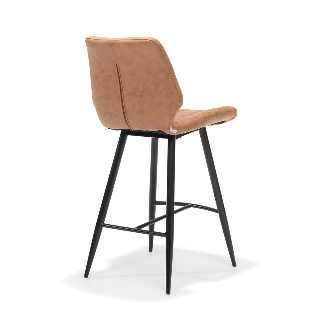 bar stool borgo black fabric soft cognac -&gt; bar stool borgo black fabric soft cognac