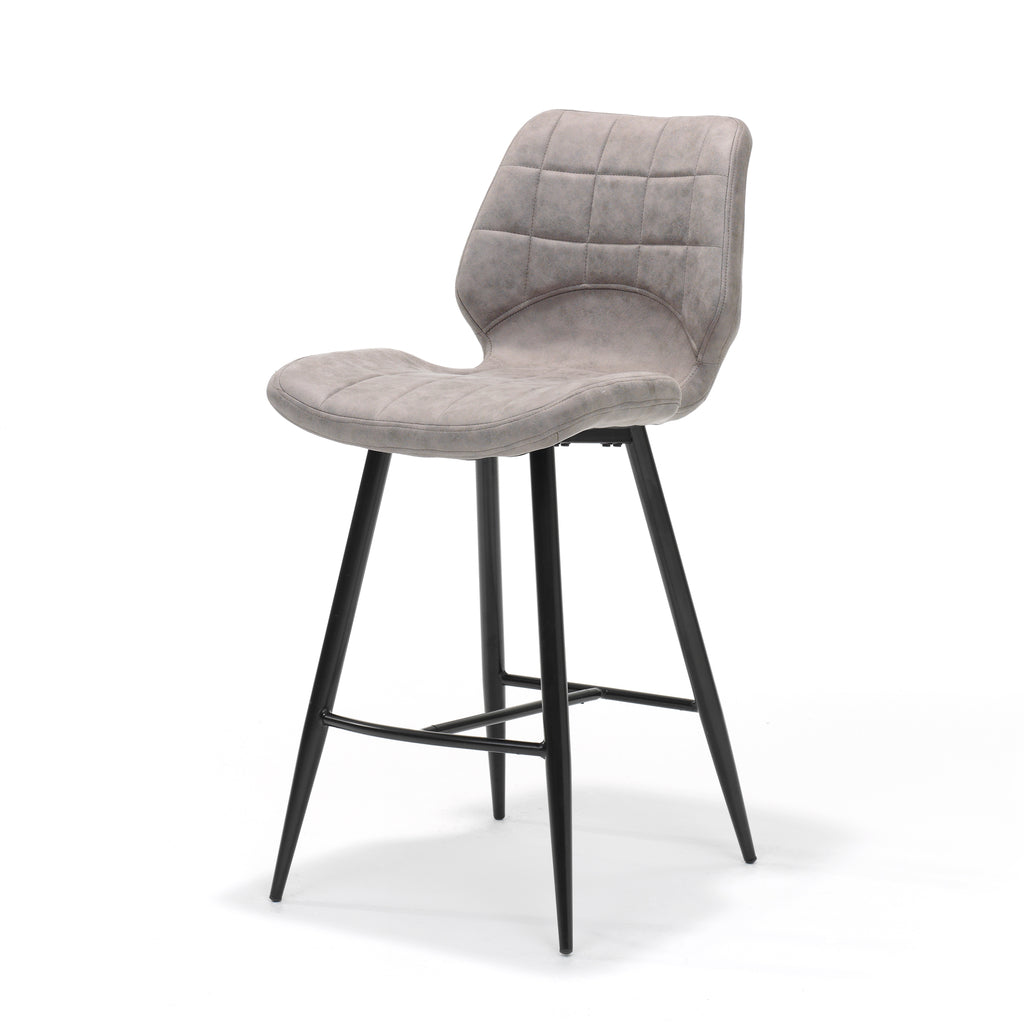 bar stool borgo black fabric soft pebble