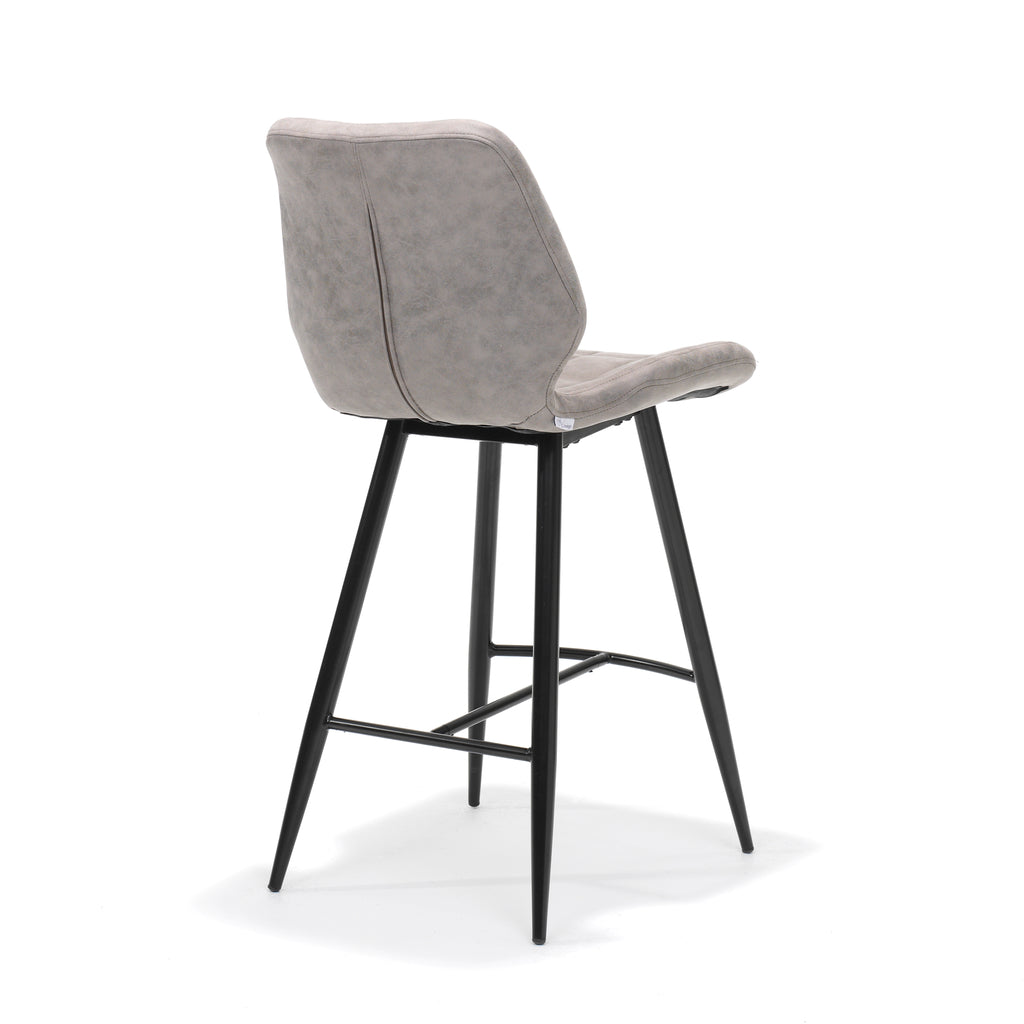 bar stool borgo black fabric soft pebble