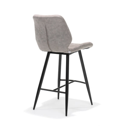 Bar stool Borgo black Fabric Soft Pebble